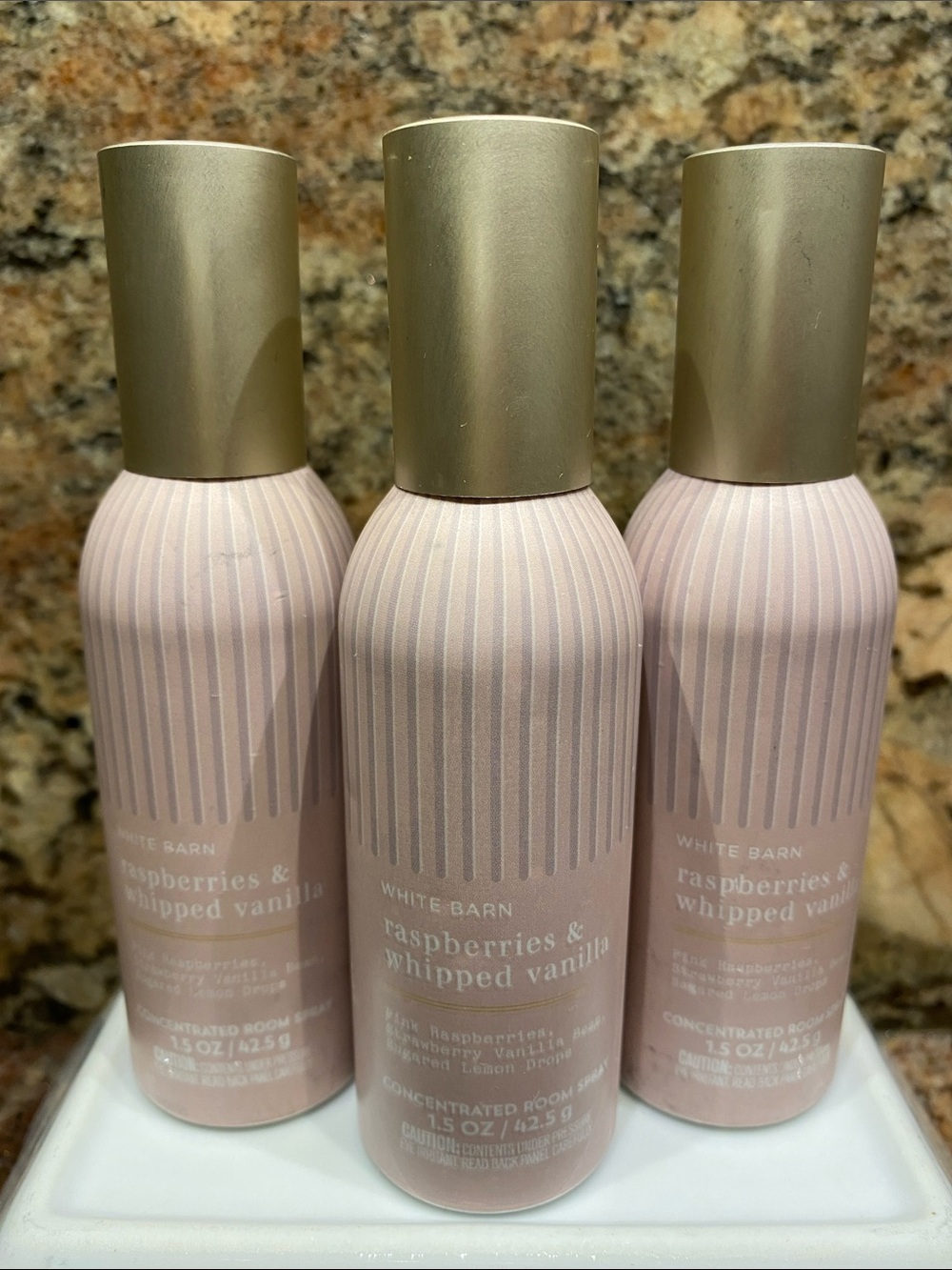 3) “Raspberries & Whipped Vanilla” Concentrated Room Spray: 1.5 oz / 42.5 g, NWT